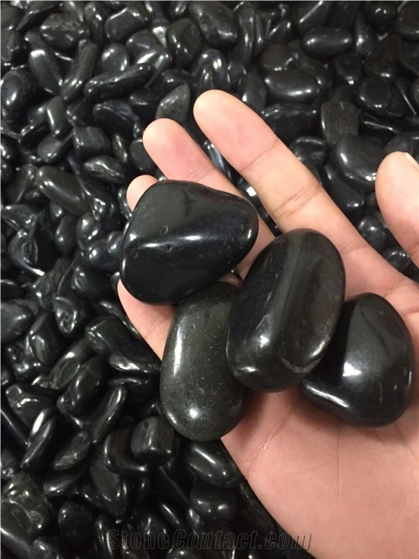 Black Polished Basalt Pebbles,Pebble Stone,River Stone for Road,Garden,Landscape