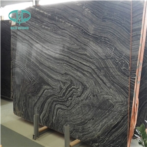 Black Wooden/Serpeggiante/Black Tree/Ancient Wood Polished Marble Slab