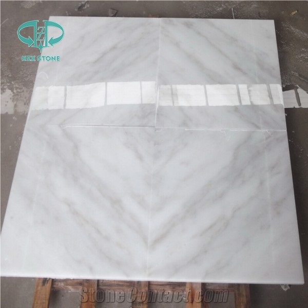 China Carrara Polished/Guangxi White Marble Tiles