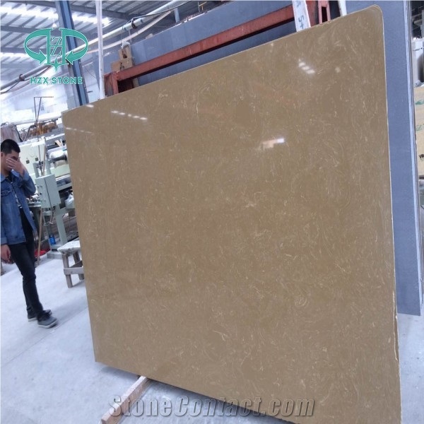 China Light Emperador Polished Artificial Marble Slabs