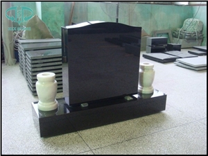 China Shanxi Black Granite Uk Style Polished Monument