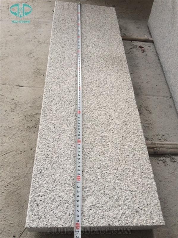 G603 Light Grey Granite Steps & Risers,Stairs & Risers,Polished,Honed and Flamed