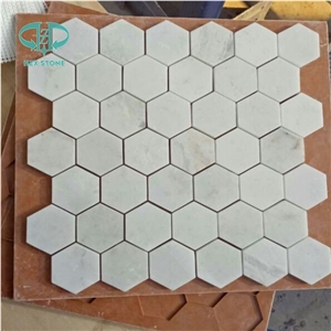 Jade White Polished Hexagon/Brick Mosaic for Wall
