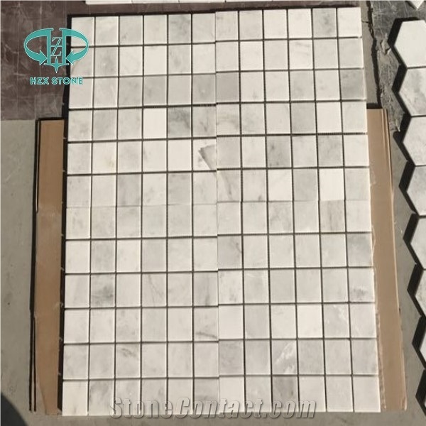 Jade White Strip Marble Mosaic for Wall