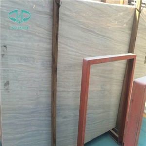 New Grey Wooden/Serpeggiante Marble Polished Slabs