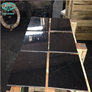 Polished Black Marquina/Nero Marquina Tiles/Black&White Vein Marble Slab Flooring