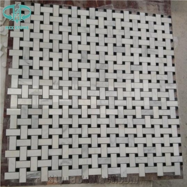 Polished Hexagon White Marble Mosaic for Flooing/Walling