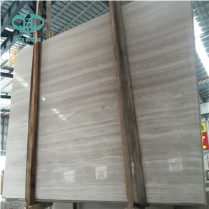 White Wood Marble Polished Slabs/Tiles for Flooring,Wall/White Serpeggiante/White Vein