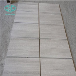 White Wood Marble Tile, Wooden White Marble Wall Stone, Exterior Facade Tile, Facade Wall Tile