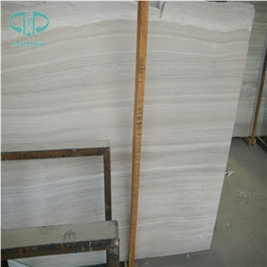 White Wooden Marble Floor Tiles, Crystal Wood Grain White Marble Slabs & Tiles