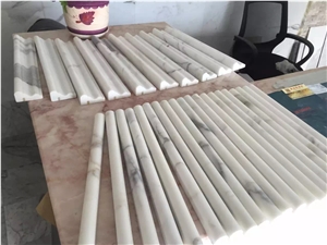 Luxury Marble Wall Trim White Calacatta Pencil Liners for Project