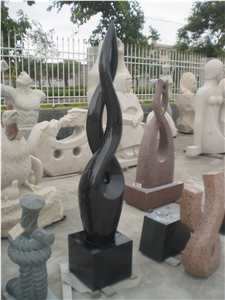 Shanxi Black Granite Abstract Sculpture