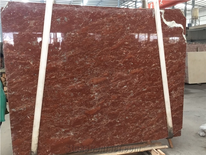 Rose Red Marble Slab Polished China Red Marble