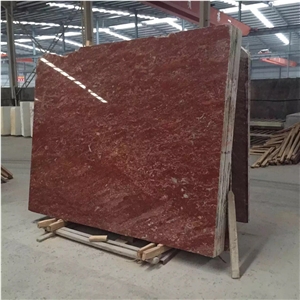 Rose Red Marble Slab Polished China Red Marble