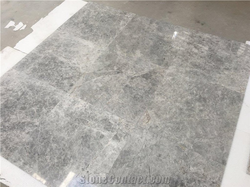 Tundra Grey Limestone Polished Tiles, Tundra Grey Marble Tiles Turkey