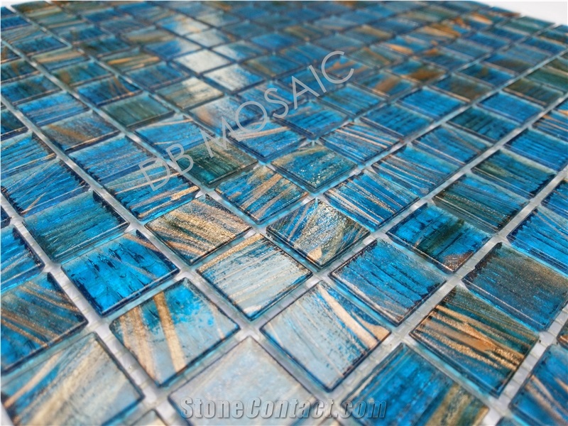 Goldenline Glass Mosaic Tile For, Pool Glass Tile