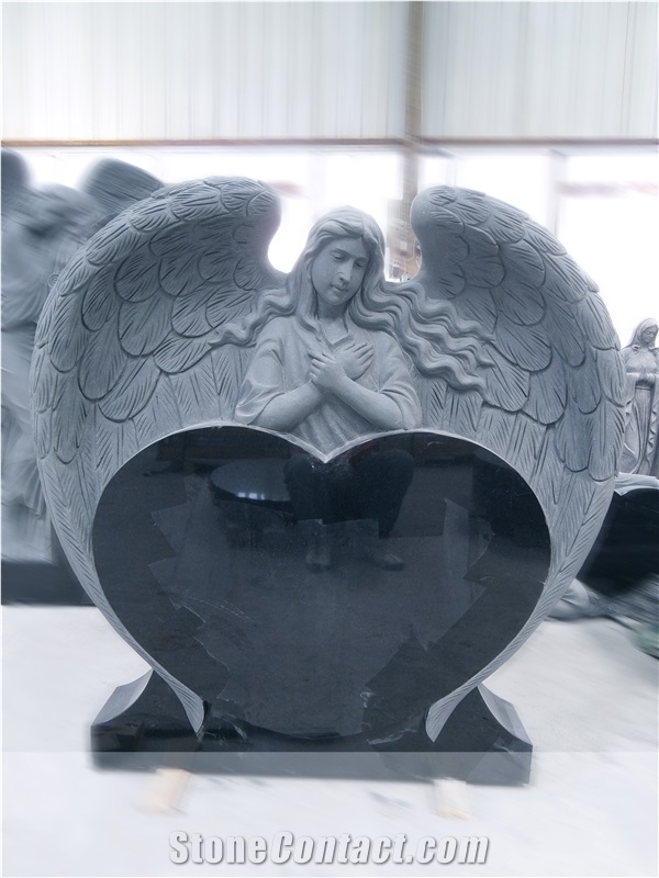 Angle Monument Tombstones Heart-Shape