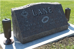 Black Granite Slanted Markers, Slant Grave Stone