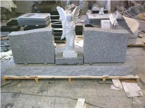 Grey Granite Angle Monument Tombstone