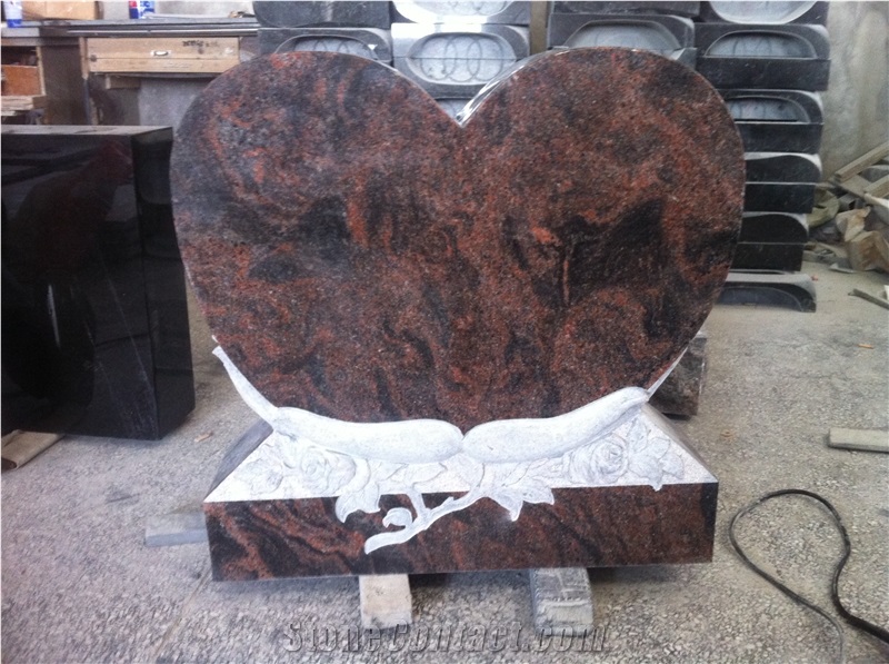 Multicolor Red Heart-Shaped Monument
