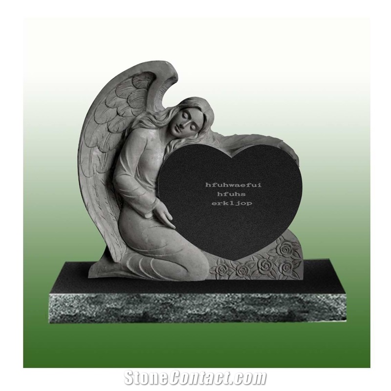 Shanxi Black Angel Monuments Headstone Design