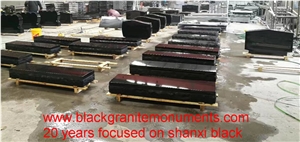 China Shanxi Black Granite Single Monuments P1&P5 Bases,Single Tombstones,Westernstyle Monuments,Custom Monuments,Headstones,Gravestones