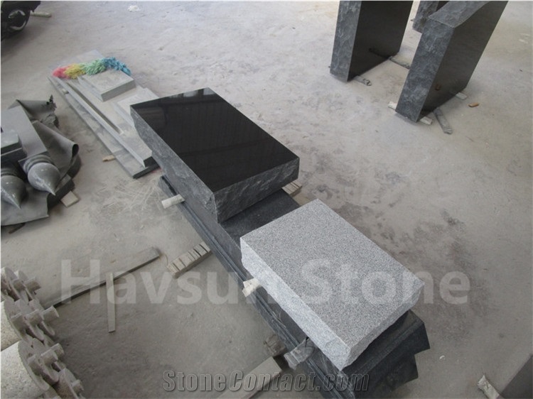 G633 White Color Slant Headstone/Gravestone/Monuments/Grave Stone Slanted Marker