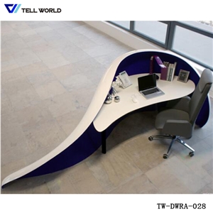 Acrylic Solid Surface Reception Counter for Salon