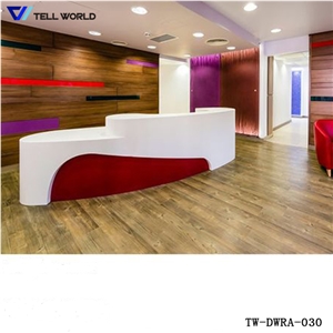 Acrylic Solid Surface Reception Counter for Salon