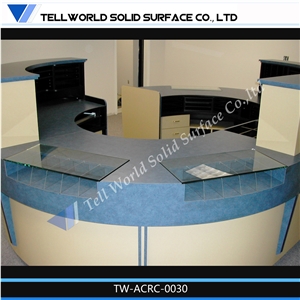 Acrylic Stone Top End Quality Cheap Reception Desk Office Reception Table