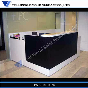 Factory Supply Black and White Reception Desk