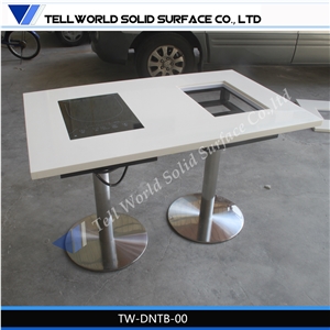 Man Made Stone Home Furniture Hot Pot Tables and Dinner Tables