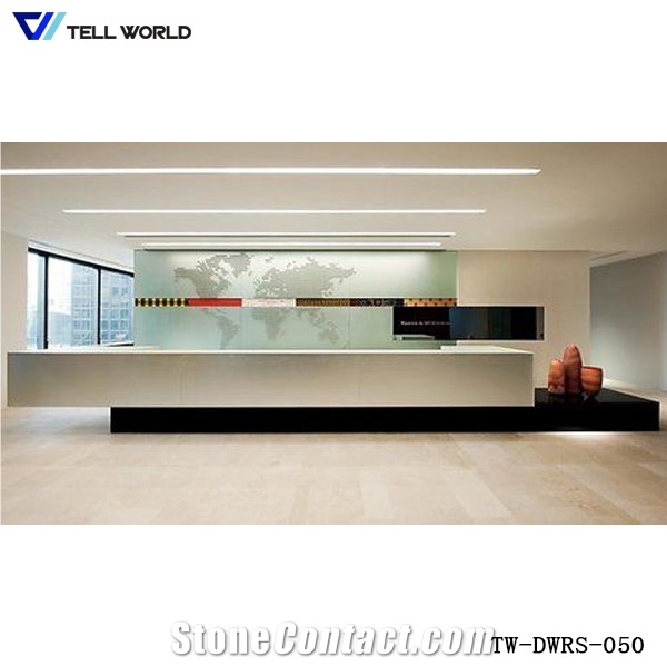 Modern Salon Reception Desk Counter,Bblack Curved Reception Desk for Hotel