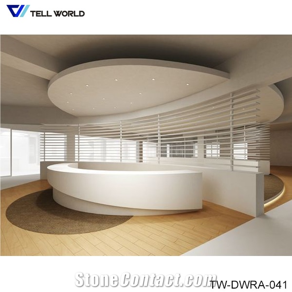 Modern Style Office Reception Counter,Solid Surface Reception Counter / Reception Desk