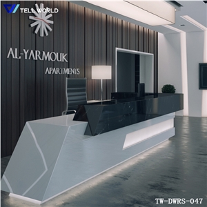 Solid Surface Reception Counter,Solid Surface Semi Circle Reception Desk