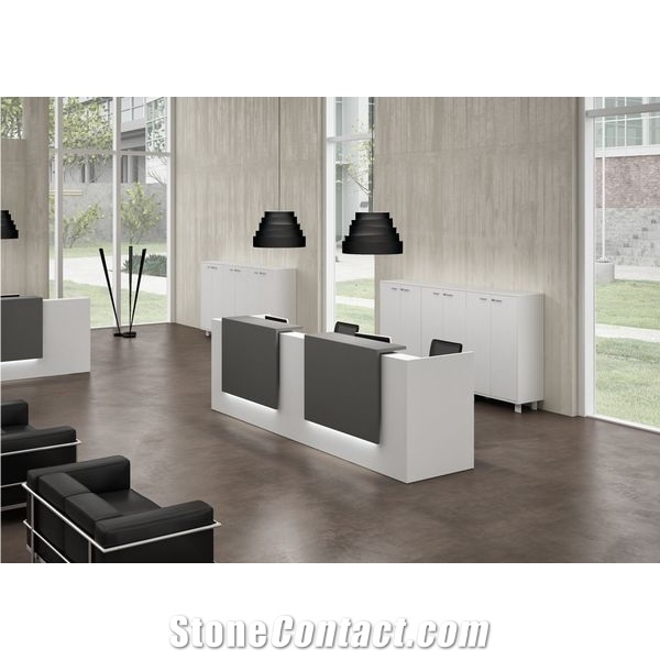 Stylish Black White Reception Desk for Office