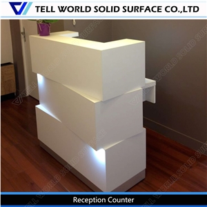 Stylish Customized Size Illuminated Rgb Light Reception Desk