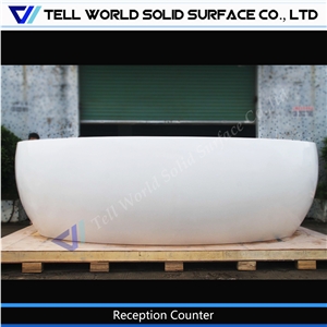 Top Quality Artificial Stone Fancy Round Reception Desk