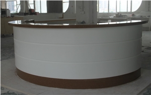 White Office Desk/Office Table/Office Reception Counter Solid Surface