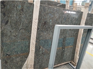 Blue Jade Granite Slabs&Tiles,Polished Blue Granite Wall&Floor Covering Tiles,Labradorite Blue Granite Wall Claddings, Lemurian Blue for Countertops&Staircase, Blue Green Slab,Tsoa Pearl Slabs