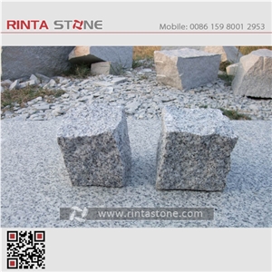 G603 Cobble Granite Paving Stone Outside Pavings Cobble Stone Cube Stone Floor Covering Walkway Pavers Natural Stone Pavers China Grey Stone Cubestone New G603