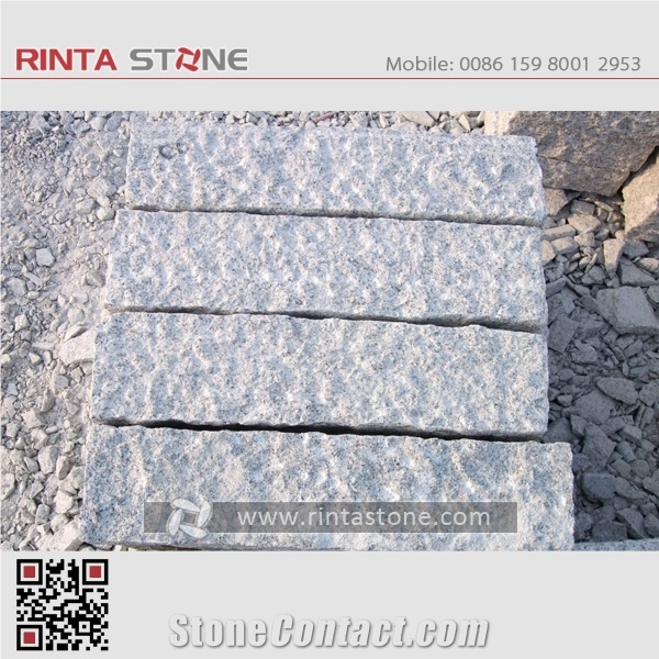 G603 Cobble Granite Paving Stone Outside Pavings Cobble Stone Cube Stone Floor Covering Walkway Pavers Natural Stone Pavers China Grey Stone Cubestone New G603