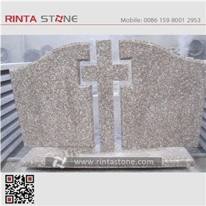 G664 Monuments Tombstone Headstone Cherry Brown Granite Gravestone Western Style Monument Upright Monuments Custom Headstone Luoyuan Red Granite Engraved Tombstone