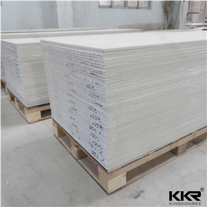 White 12mm Staron Acrylic Solid Surface, Decorative Artificial Stone Acrylic Solid Surface Wall Panel