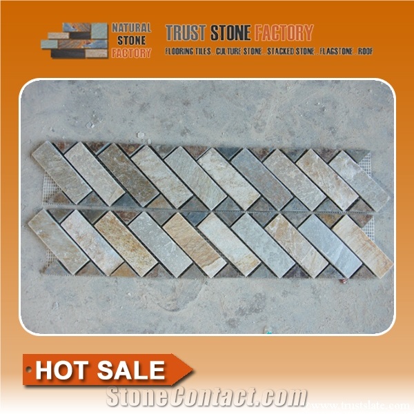 Beige Mosaic Border,Light Grey Mosaic Border Line,Square Mosaic Tiles,Polished Mosaic Pattern and Tiles,China Mosaic for Home Decoration