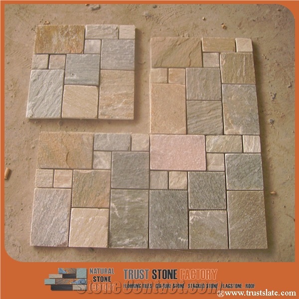 Beige Quartzite Mosaic Tiles, Mixed Color Stone Mosaic Pattern from China, Wall Mosaic, Floor Mosaic, Interior Decoration, Customized Mosaic Tile, Mosaic Tile for Bathroom&Kitchen&Hotel Decoration
