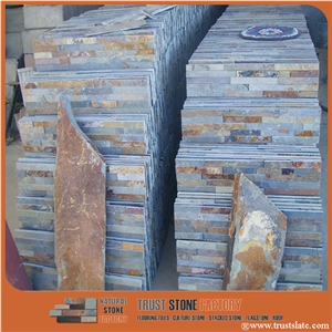 China Multicolor Slate Cultured Stone/Grey Slate Culture Stone/Culture Slate/Slate Wall Cladding