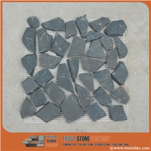 China Popular Grey Quartzite Mosaic Pattern, Natural Stone Mosaic, Customized Size Masaic Tiles, Best Quality, Wall Covering, Interior Decoration for Kitchen & Bathroom & Hotel Decoration