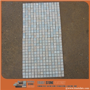 Chinese Gray and Yellow Tumbled Mosaic Pattern,Cheap Price Hot Sale Walling Mosaic Tiles,Brick Mosaic