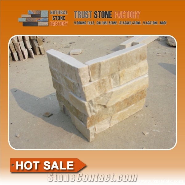 Corner Stone,Cultural Stone Facade,Beige Grey Quartzite Ledge Stone,Wall Covering,Stacked Stone,Fireplace Decorative,On Sale China